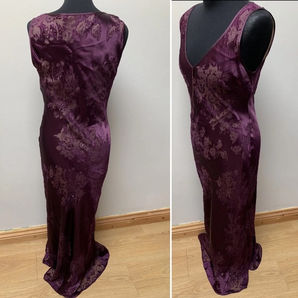 90s y2k maxi slip dress bias cut fits 10 12 - Picture 11 of 12